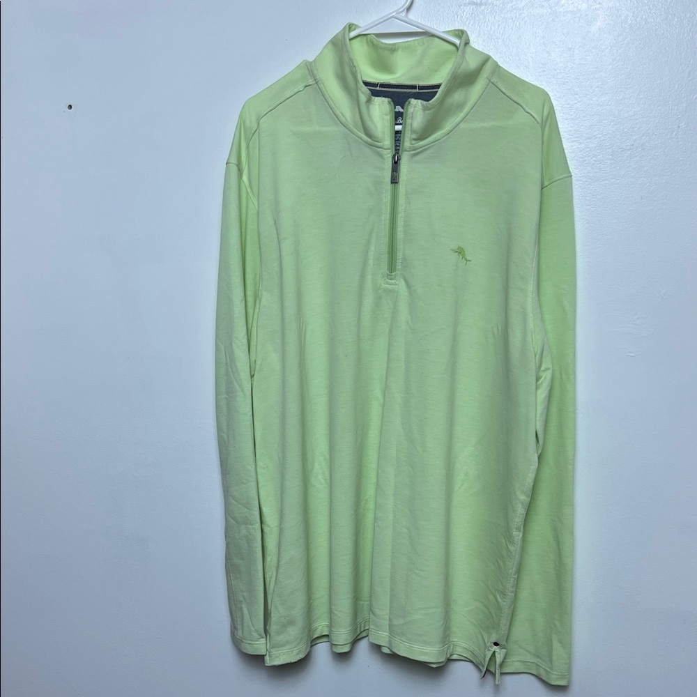 Tommy Bahama XXL Women's Light‎ Green Quarter-Zip LIGHTWEIGHT SWEATSHIRT CASUAL